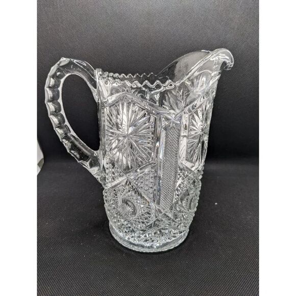 Imperial Glass Water pitcher  clear glass 8 in - Picture 1 of 10